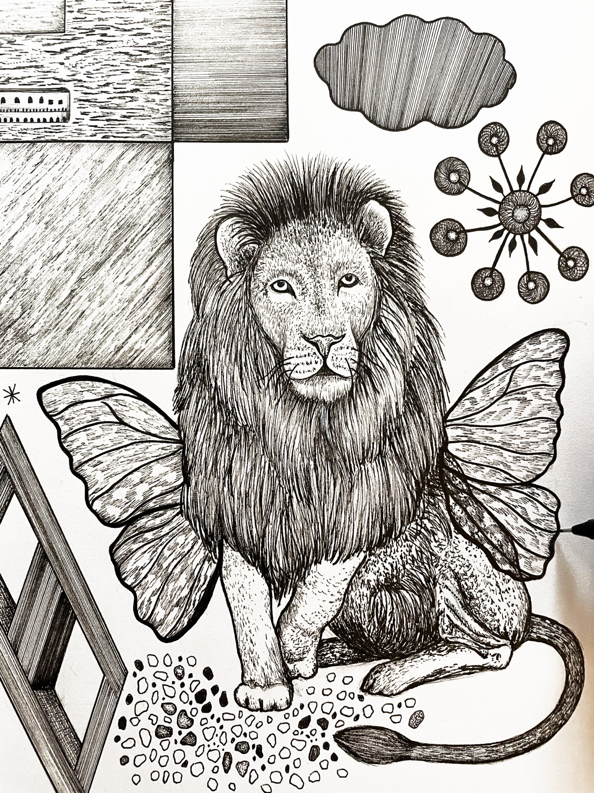 Carnet de voyage Venise Dessin original au feutre, 2020