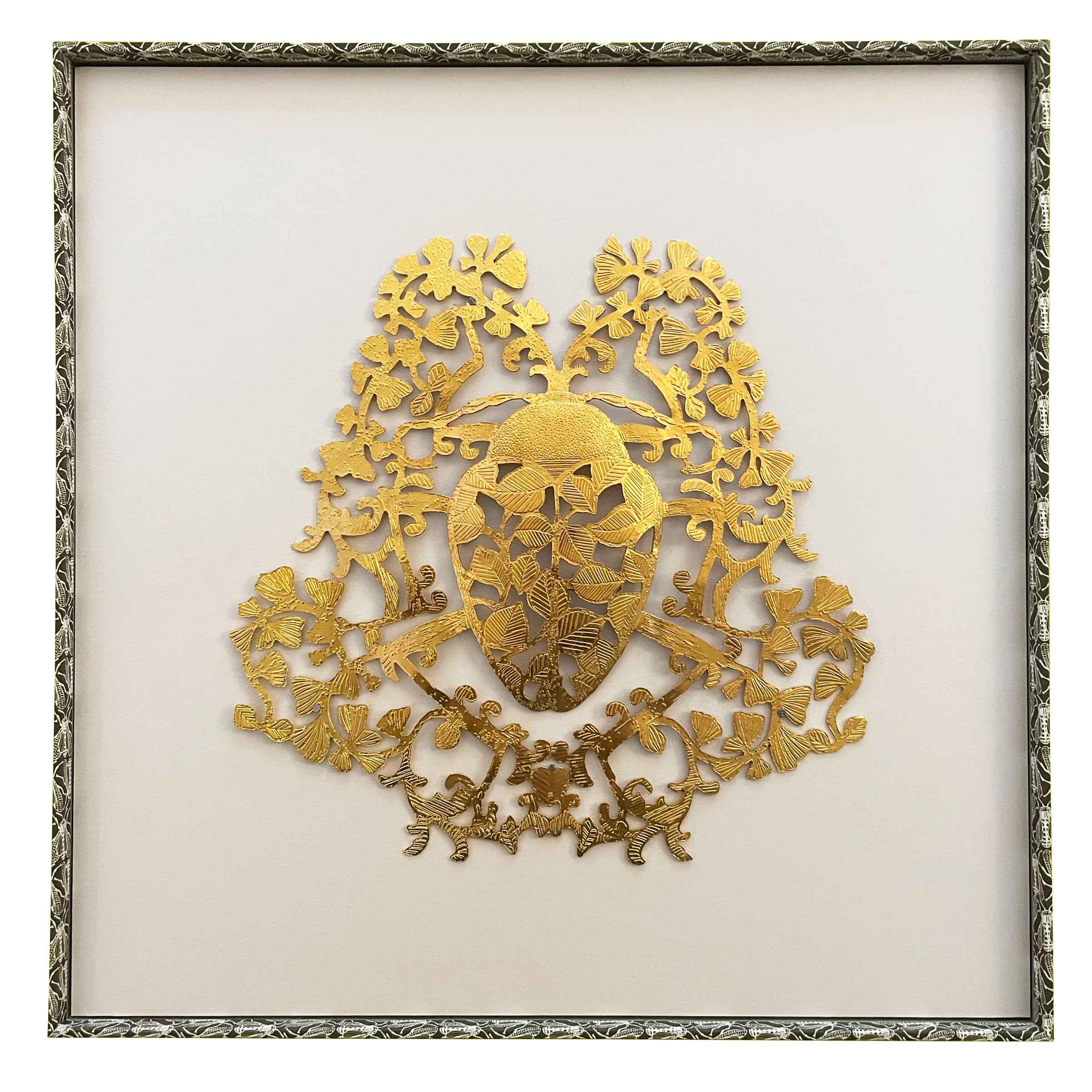 goliathus-michael cailloux- sculpture- gravure sur cuivre et ciselage