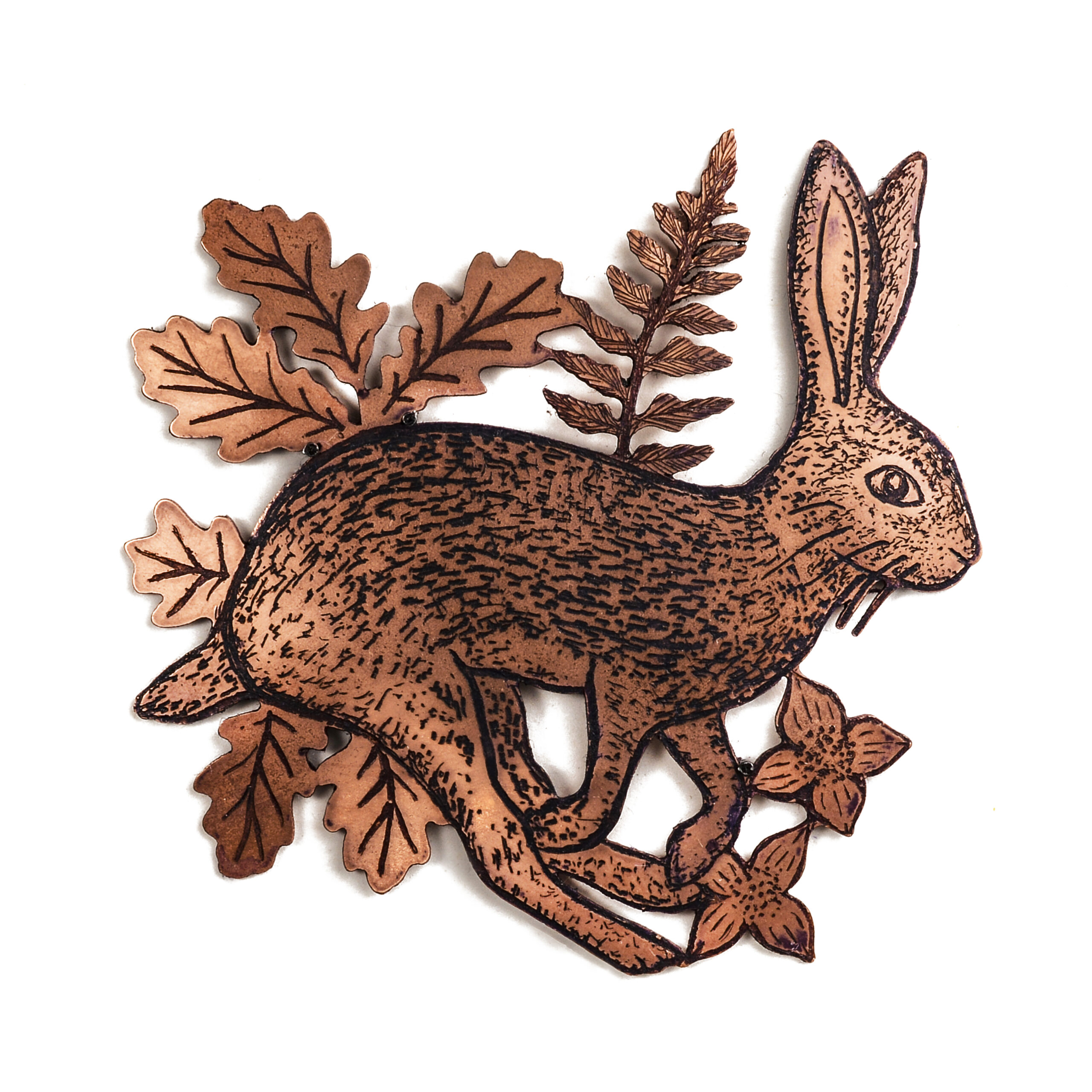 La fuite - Michael Cailloux- sculpture- gravure sur cuivre et ciselage