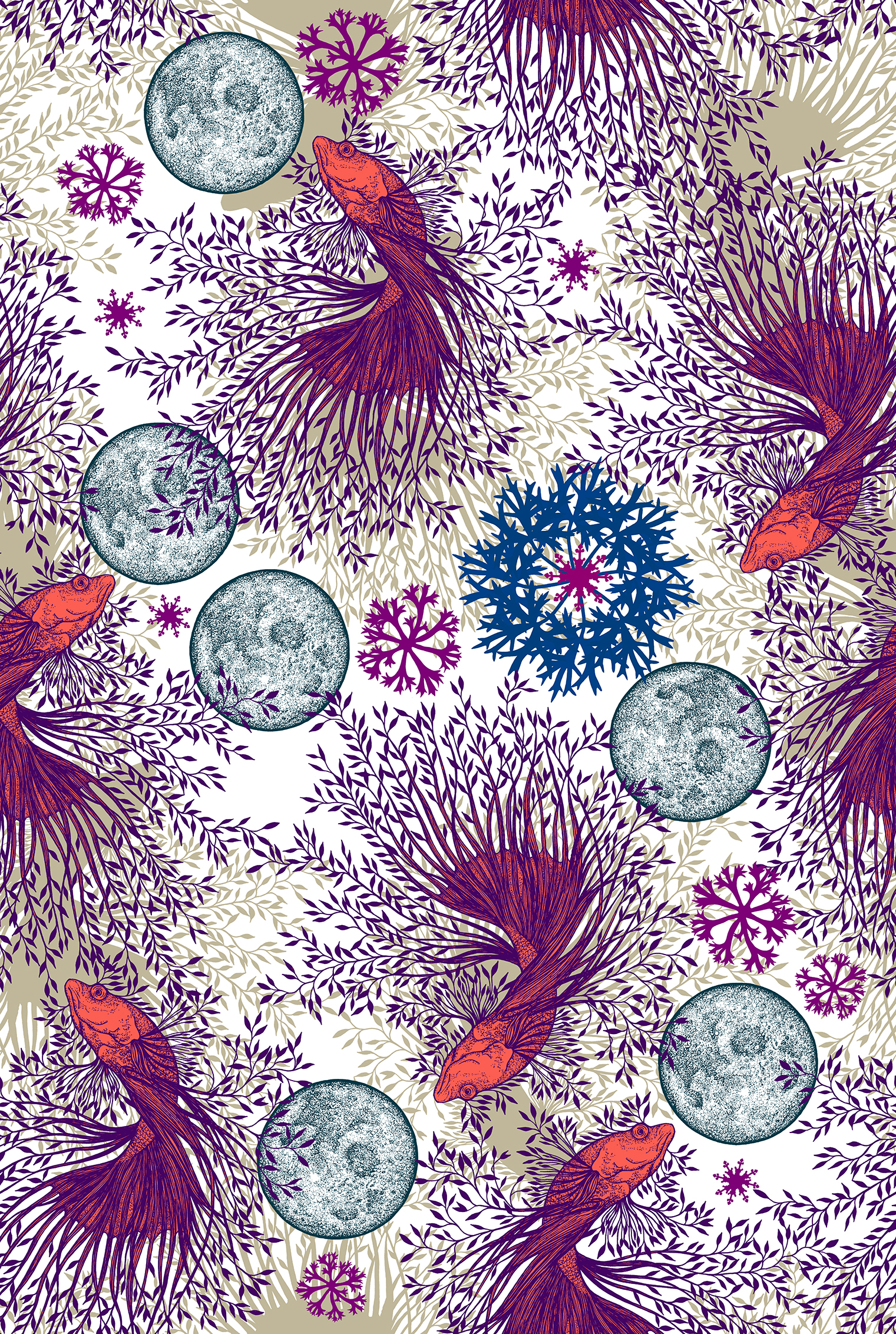 papier peint - Pleine lune-antartique - Michaël Cailloux