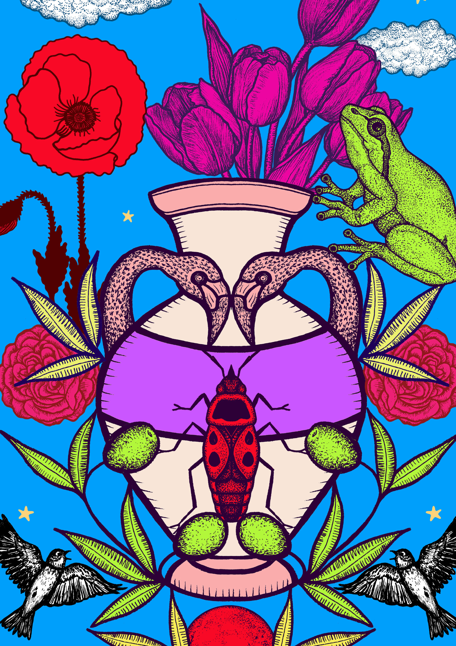 Tableau - toile canevas-arcanes 22-I-Bateleur - Michaël Cailloux