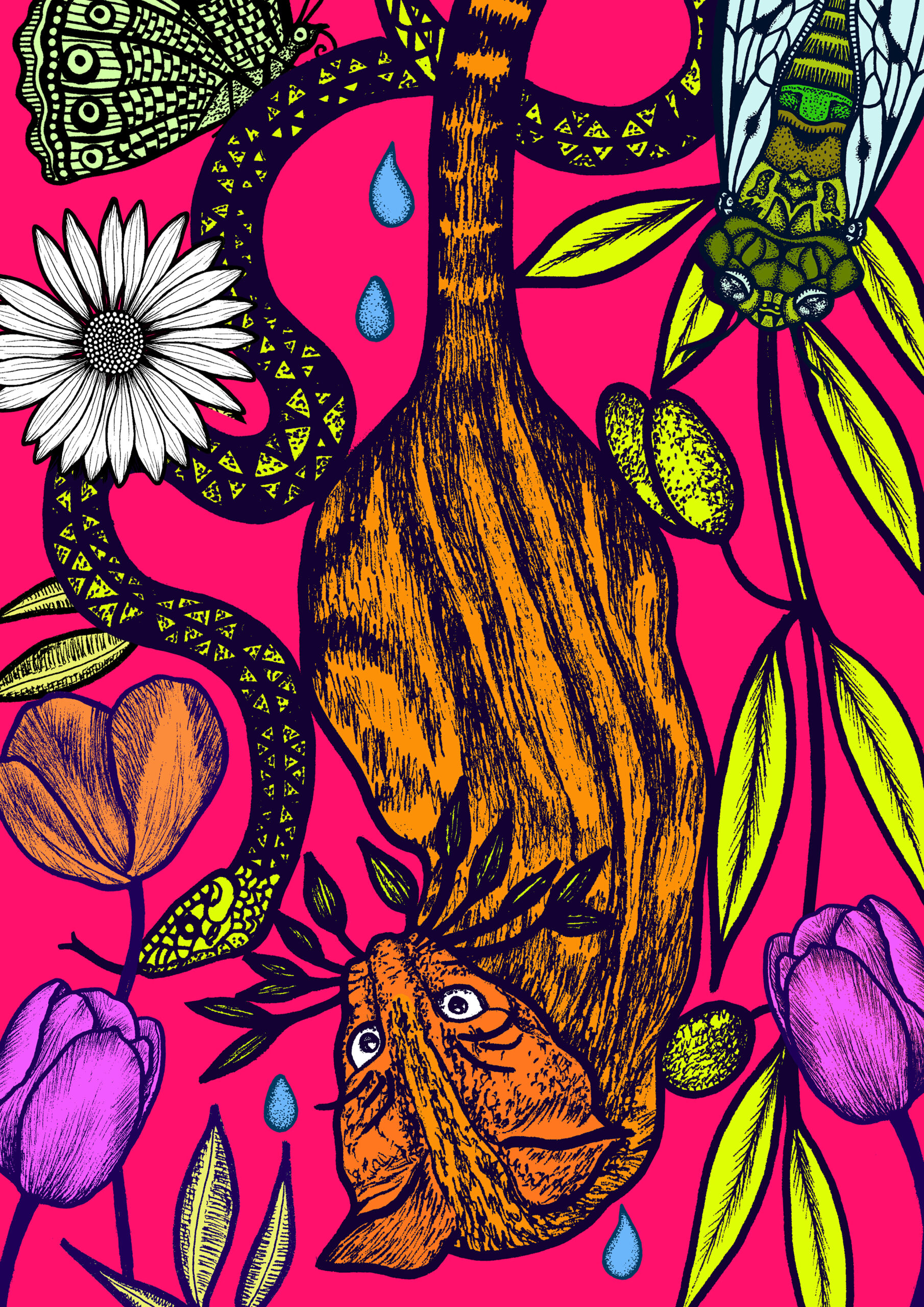 Tableau - toile canevas-arcanes 22-X-pendu- Michaël Cailloux