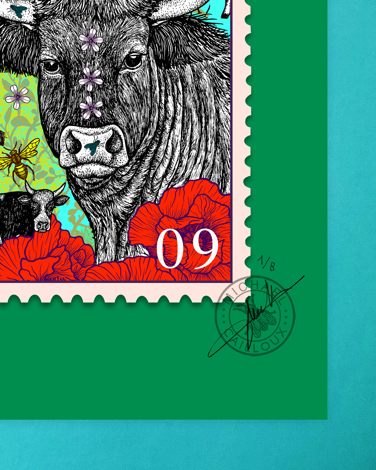 tirage-art-dessin- Destination Normandie-Michael-cailloux