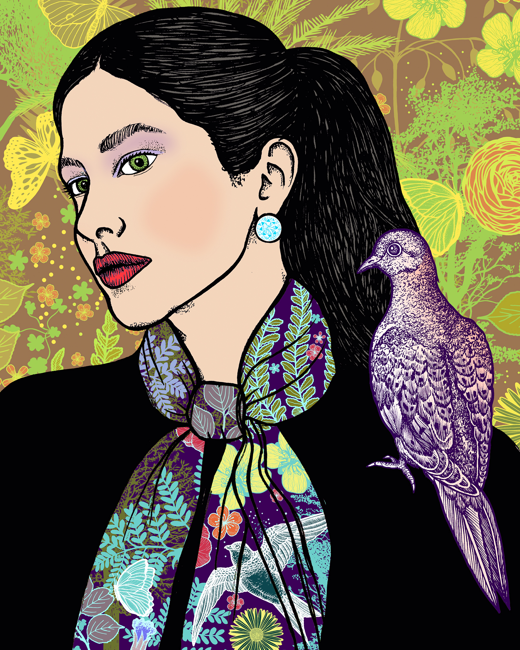 design-quatre-saisons-2019- Michael Cailloux-foulard-carré-de- soie