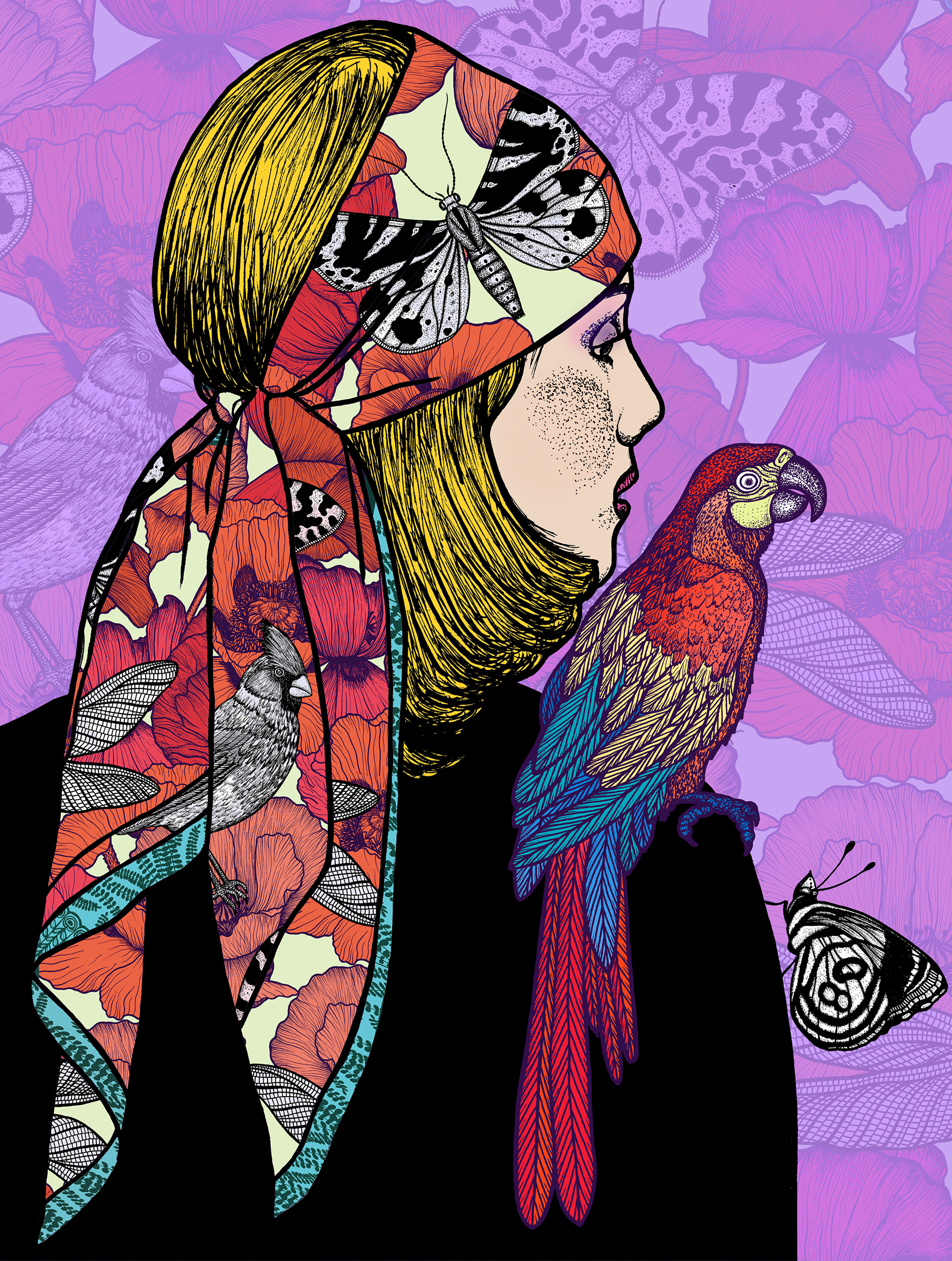 design-Poppy-land-2018-Michael Cailloux-foulard-carré-de- soie