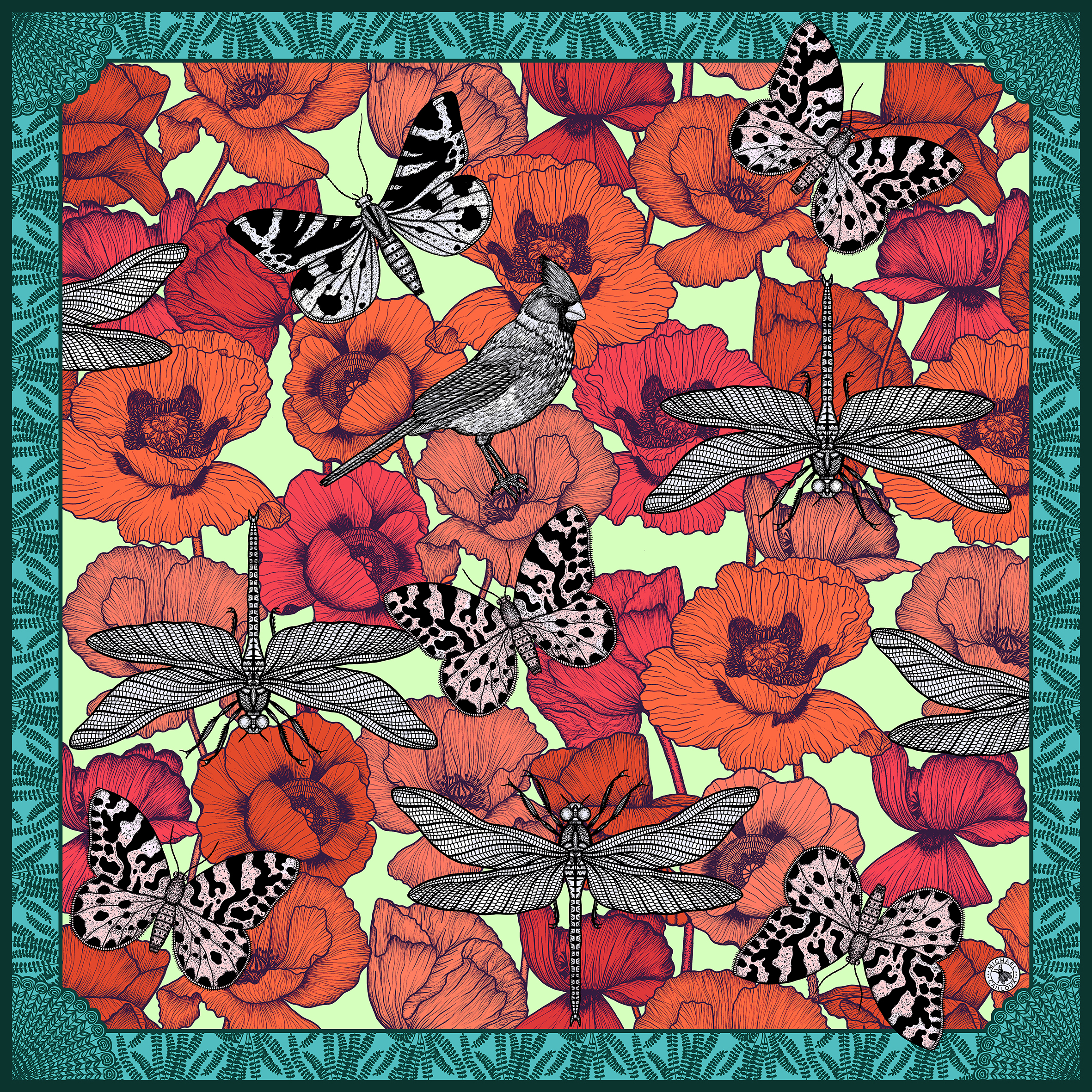 design-Poppy-land-2018-Michael Cailloux-foulard-carré-de- soie