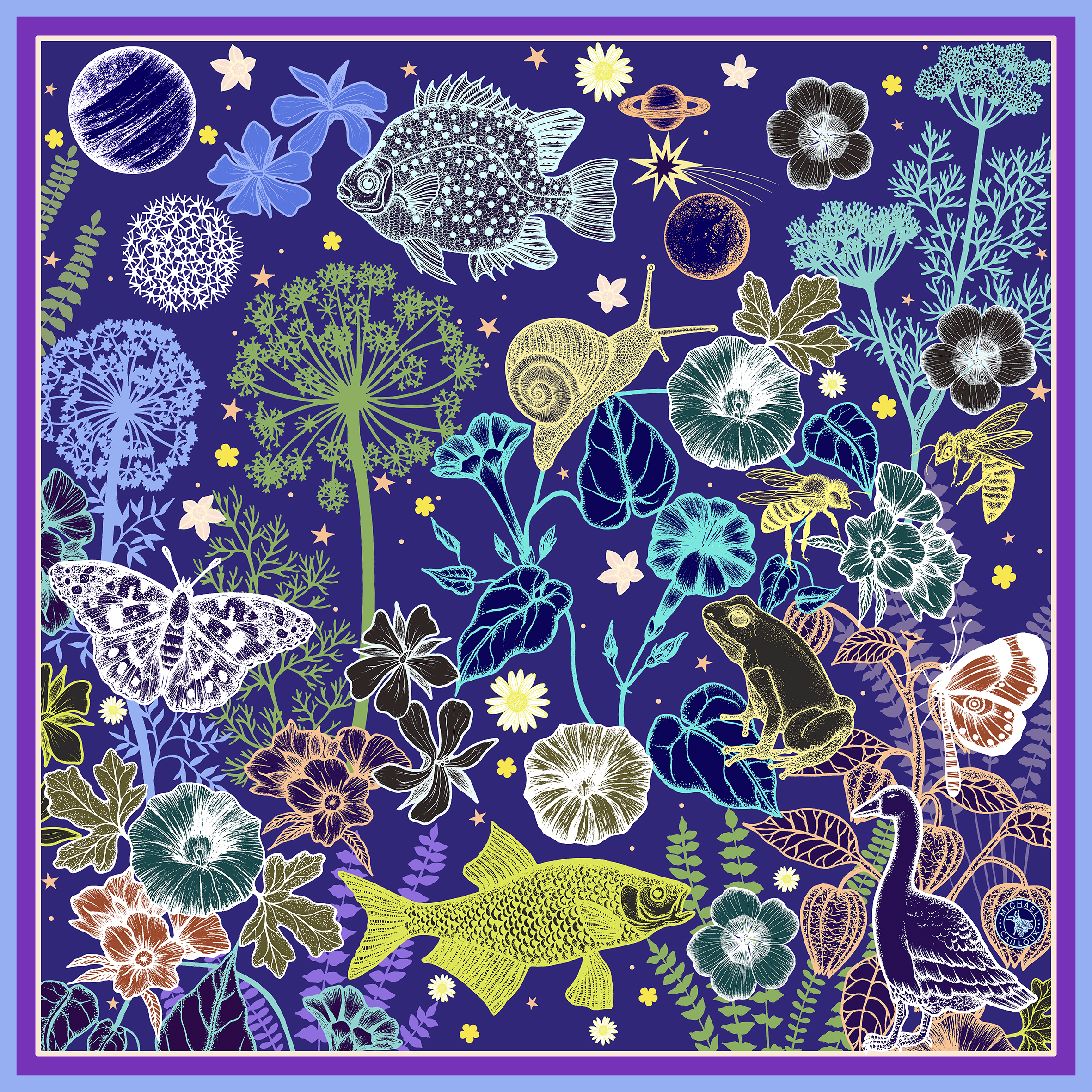 design-cérémonie-2022- Michael Cailloux-foulard-carré-de- soie