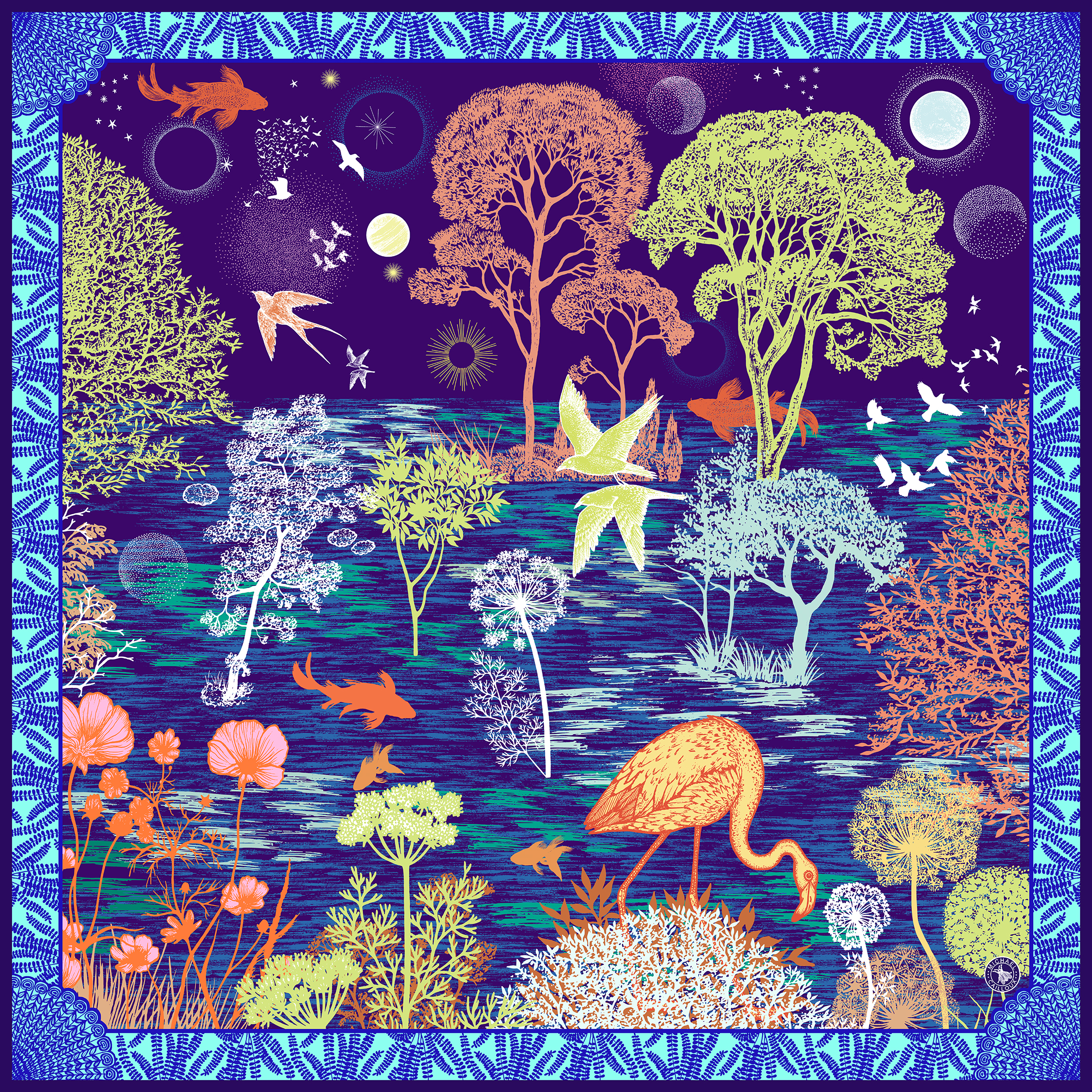 design-un autre monde-2020- Michael Cailloux-foulard-carré-de- soie