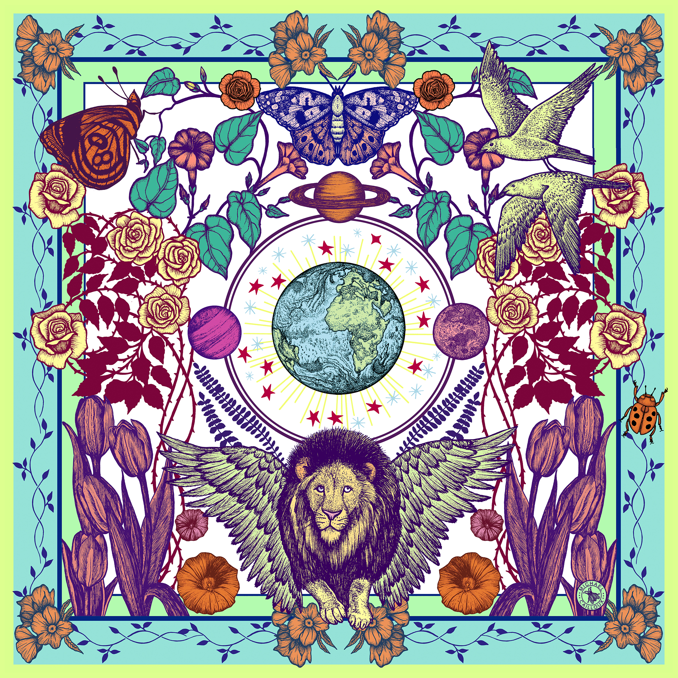 design-univers-2020-Michael Cailloux-foulard-carré-de- soie